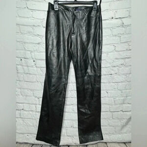 GAP Women’s Black Genuine Leather Pants size 6
